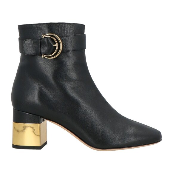 Chloe Shoes - Chloe Women's Alize Buckled Ankle Boots - Black - 38.5 - NWT